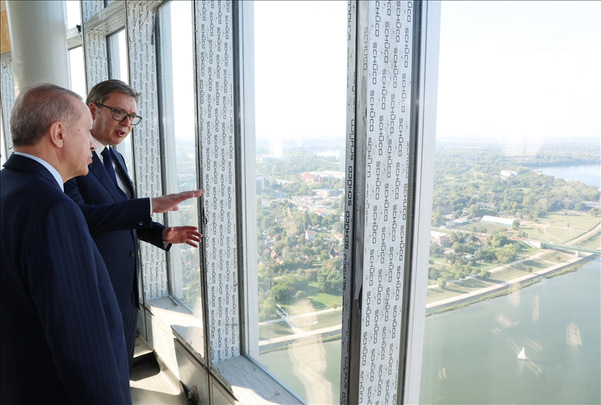 Президент Эрдоган посетил Белградскую башню