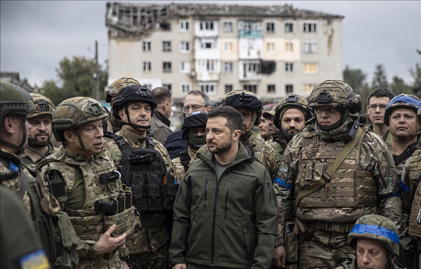 Ukraine's president pays visit to Izyum, city regained from Russian forces