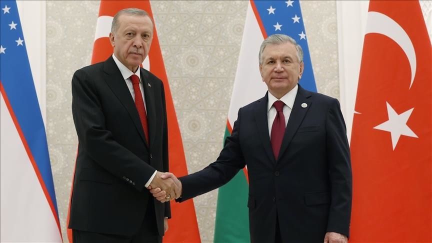 Turkish, Uzbek leaders meet in Uzbekistan for talks