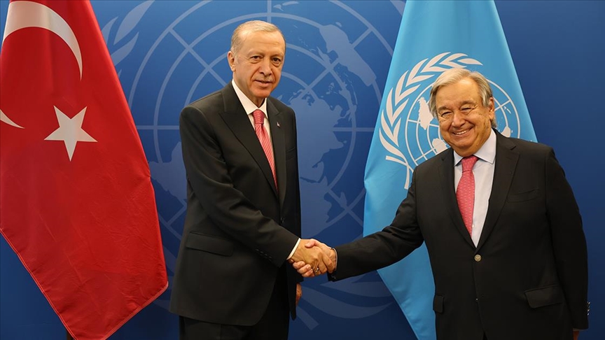 Cumhurbaşkanı Erdoğan BM Genel Sekreteri Guterres ile görüştü