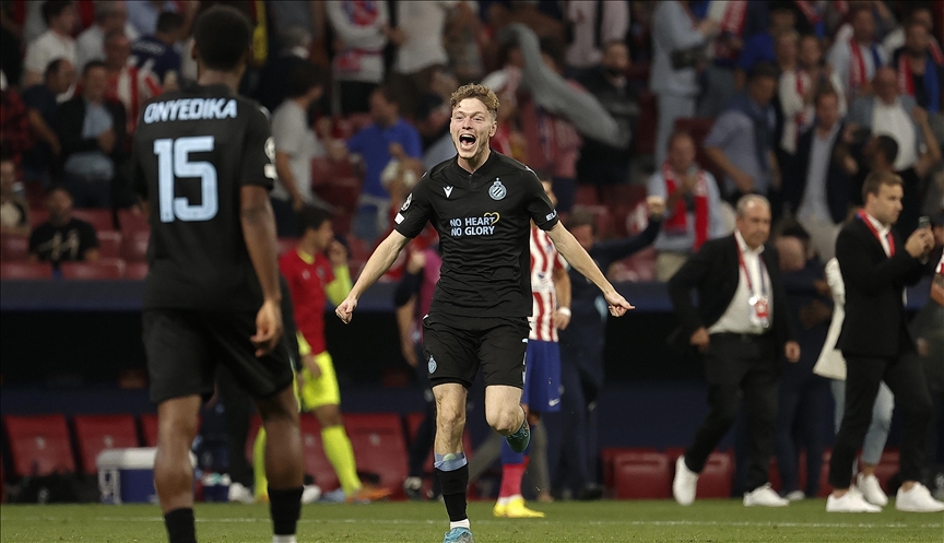 Club Brugge advance to Champions League round of 16