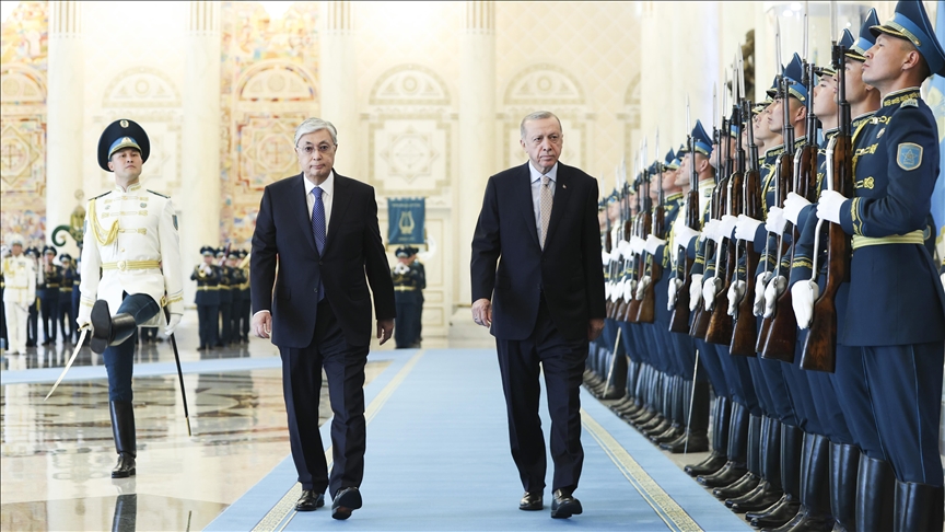 В Астане состоялась церемония официальной встречи президента Турции