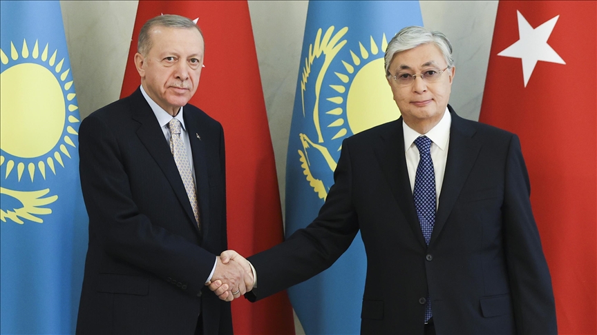 Turkish president arrives in Kazakhstan for talks, regional summit