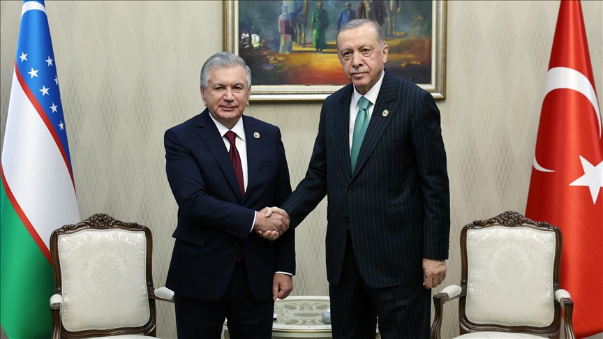 Turkish, Uzbek presidents meet in Astana