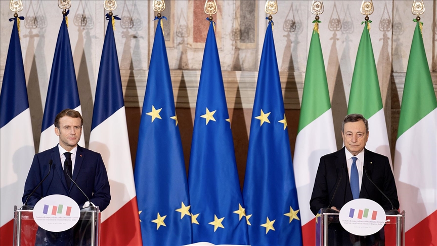 Italy’s premier meets with French president in Paris