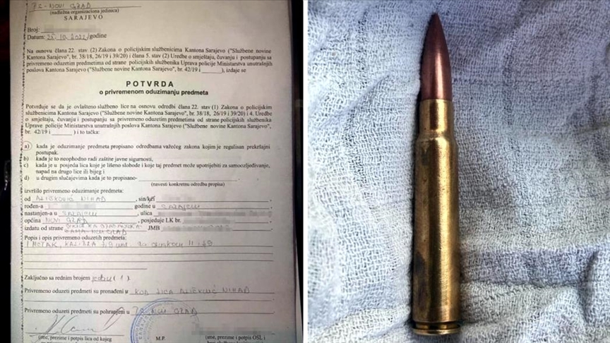 Nihad Aličković pronašao metak na kućnom pragu