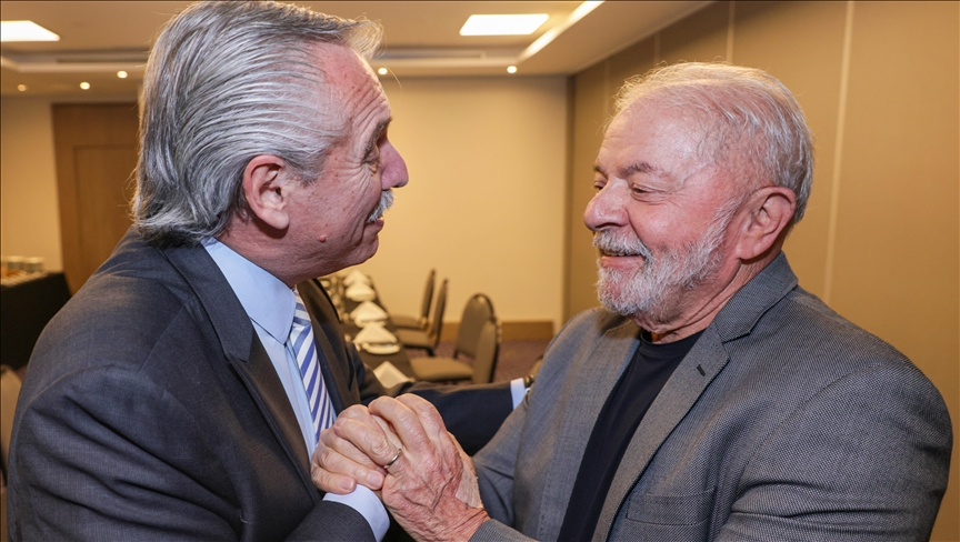 Argentina’s president meets with Lula in Brazil after his election triumph
