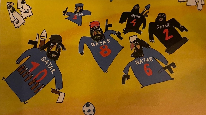 French cartoon of Qatari footballers ahead of World Cup sparks outrage