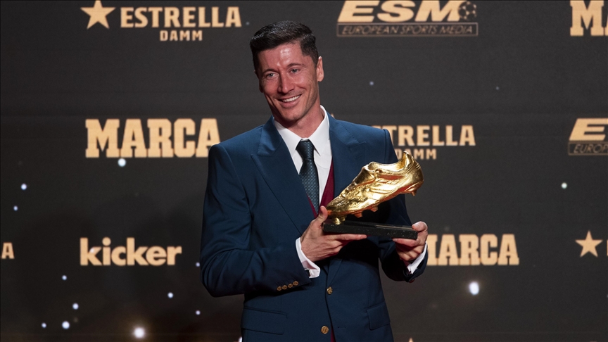 Lewandowski wins European Golden Shoe award