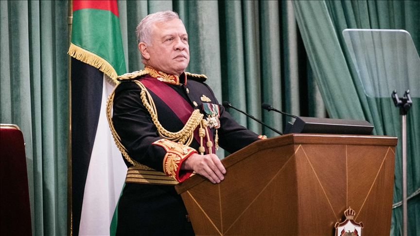Jordan king calls for ending Israeli occupation of Palestinian lands