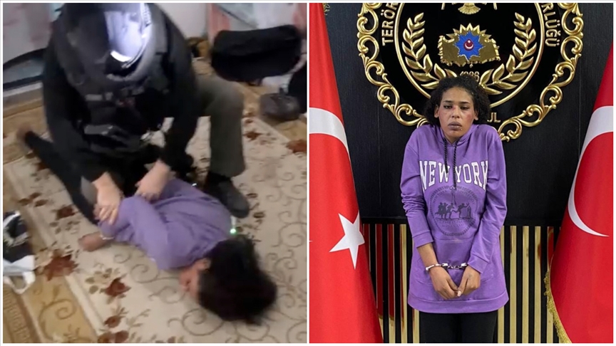 Beyoğlu'ndaki terör saldırısı şüphelisinin yakalanmasına ilişkin görüntüler yayımlandı