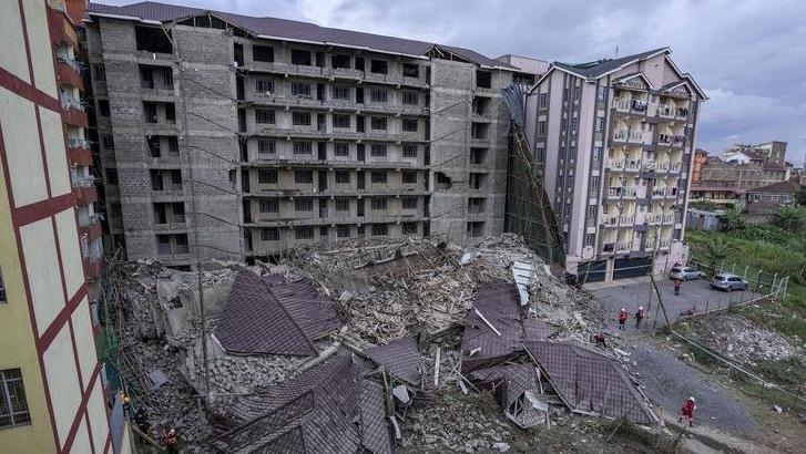 3 killed when 7-story building collapses in Kenyan capital