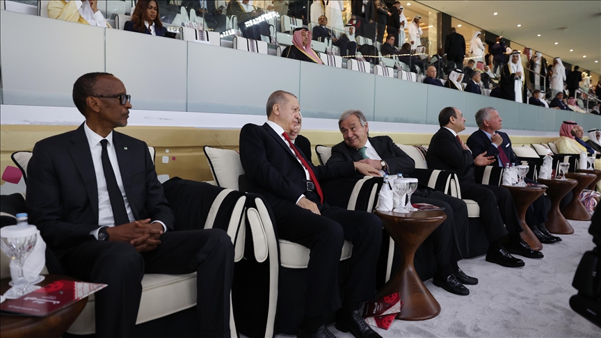 Cumhurbaşkanı Erdoğan, 2022 FIFA Dünya Kupası’nın açılış maçını Katar’da izledi