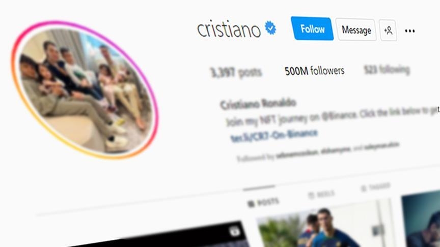 Ronaldo becomes 1st person to reach 500M followers on Instagram