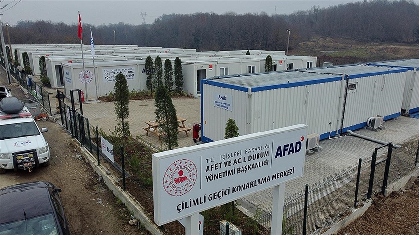 Düzce'de kurulan konteyner kentlere yarından itibaren yerleşilmeye başlanacak