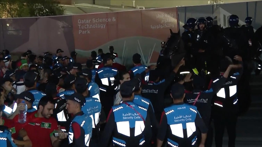 Fans, police brawl ahead of World Cup match between Morocco, Spain