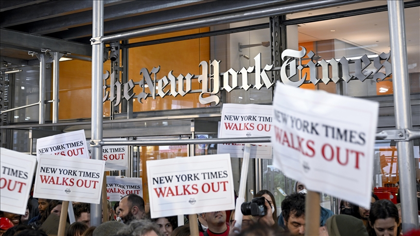 ABD'de New York Times gazetesi çalışanlarından 24 saatlik iş bırakma eylemi