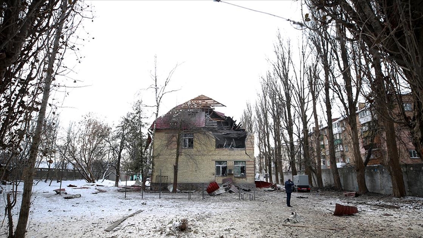 Kiev'de düşürülen insansız hava araçları sivil altyapıya hasar verdi