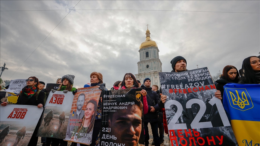Ukraine: une manifestation pour la libération des prisonniers en Russie