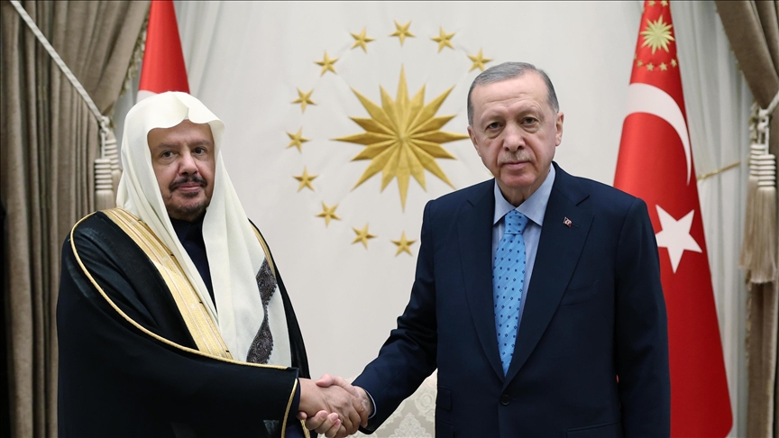 Turkish president meets Saudi Shura Council head for talks
