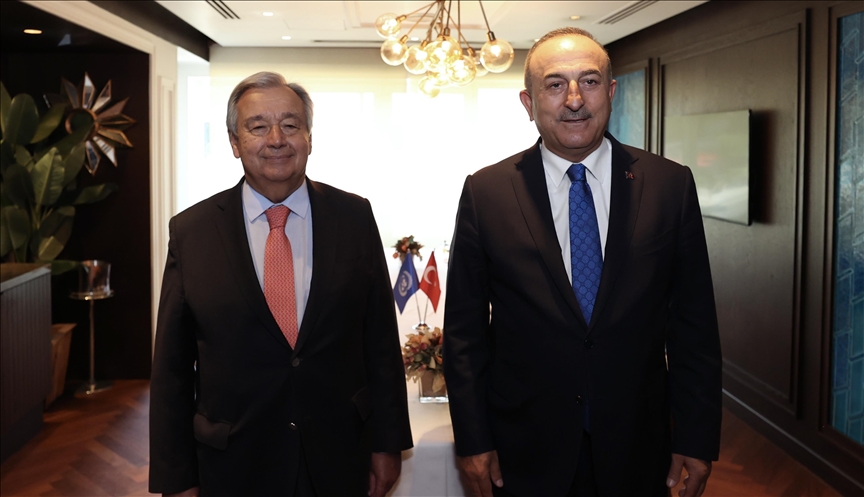 Turkish foreign minister, UN chief discuss grain deal, Ukraine war