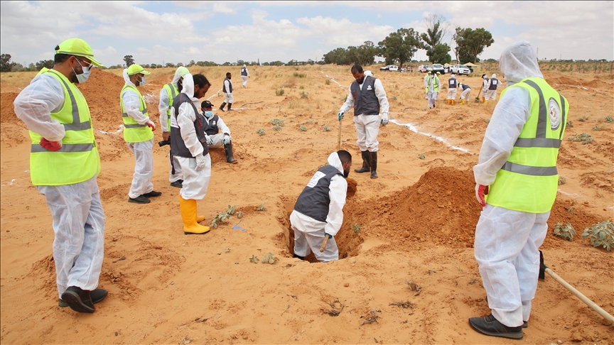 Libya exhumes 18 bodies from mass grave in Sirte