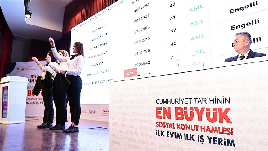"İlk Evim, İlk İş Yerim"de Ankara'daki hak sahiplerini belirlemek için ilk kura çekildi