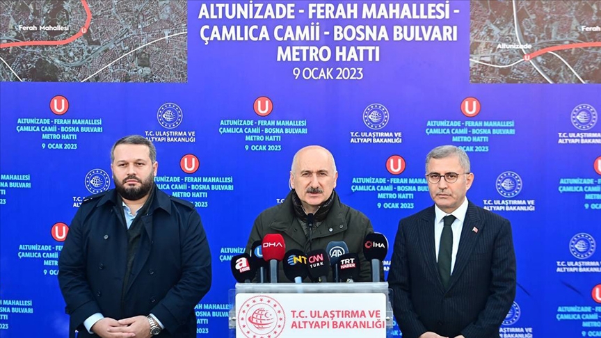 Altunizade-Çamlıca-Ferah Mahallesi-Bosna Bulvarı Metro Projesi'nin 2024'te tamamlanması bekleniyor