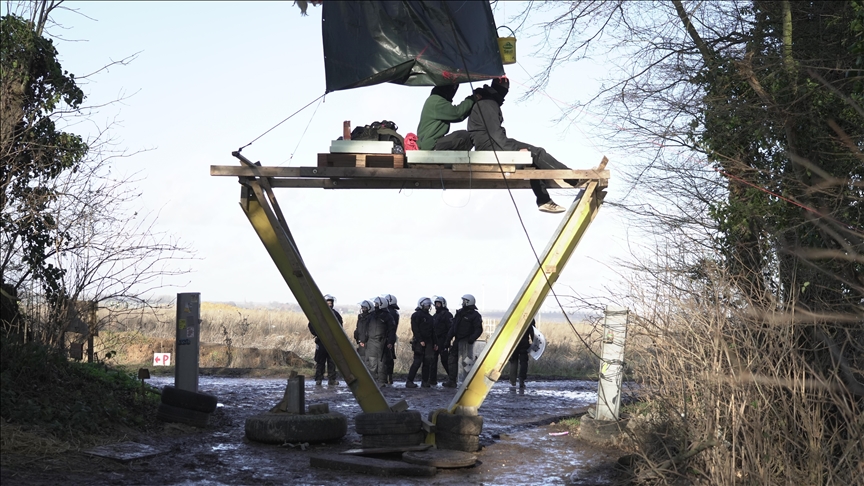 German climate activists continue protest against coal mine expansion