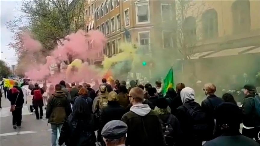 PKK terror group supporters  in Swedish capital continue provocation against Türkiye
