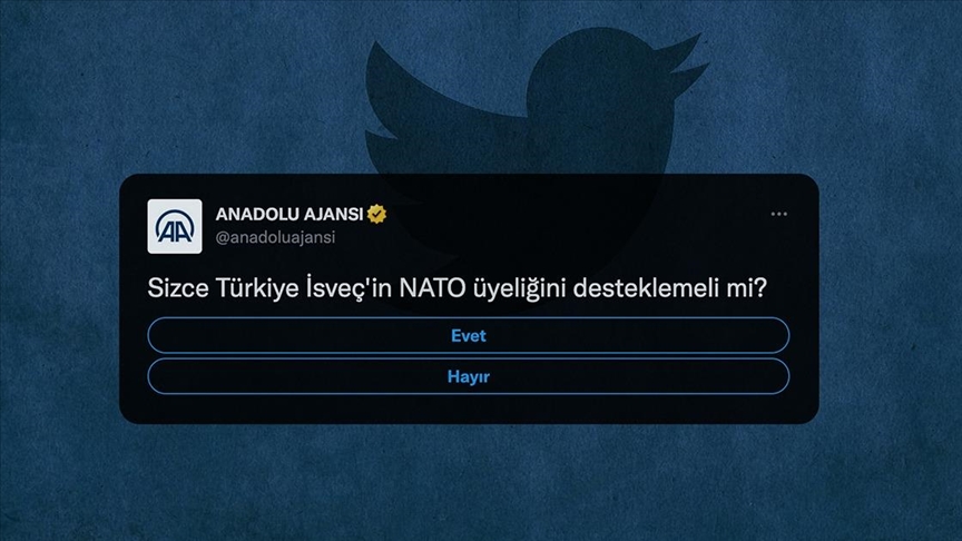AA'dan Twitter'da İsveç'in NATO üyeliğine ilişkin anket