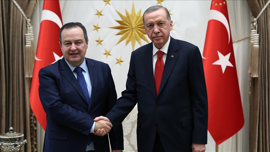 Cumhurbaşkanı Erdoğan, Sırbistan Başbakan Birinci Yardımcısı ve Dışişleri Bakanı Dacic'i kabul etti