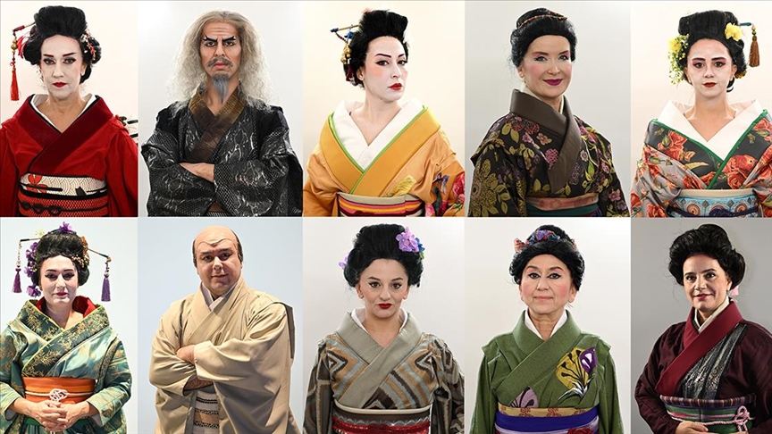 "Madama Butterfly"ı sahneleyen Türk operacılar detaylı makyajla sahneye hazırlanıyor