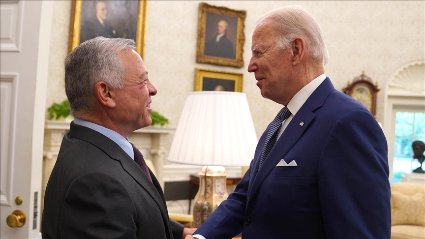 Biden vows 'unwavering' commitment to Jordan during meeting with king