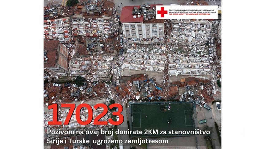 Crveni krst BiH formirao medicinski tim za pomoć stanovništvu Turkiye i Sirije, pokrenut i humanitarni broj