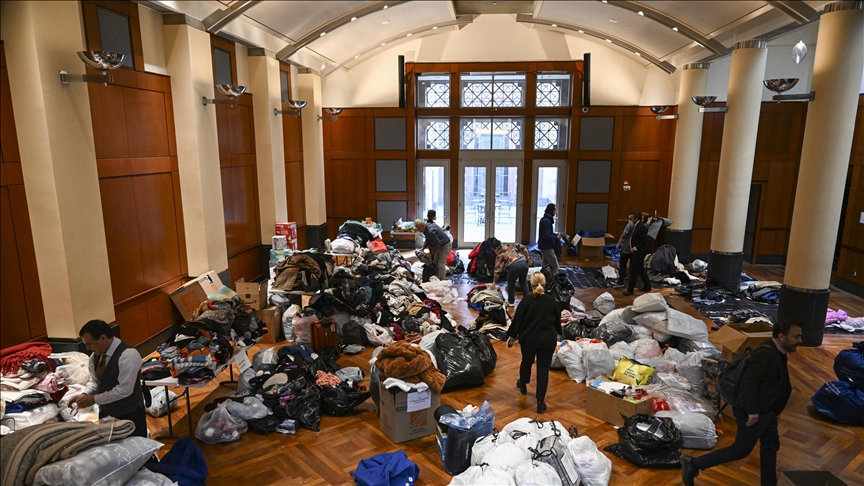 Turkish Embassy in Washington DC collects aid materials for earthquake victims