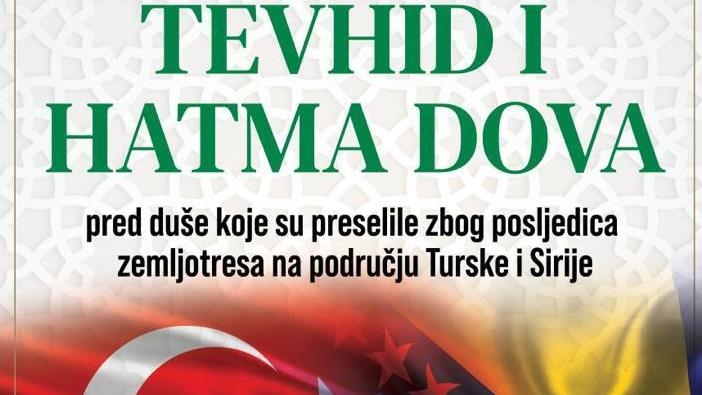 Sarajevo: U Carevoj džamiji sutra će biti proučeni tevhid i hatma za žrtve zemljotresa u Turkiye i Siriji