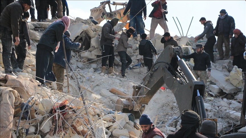 Kahramanmaraş merkezli depremlerden etkilenen Suriye'de ölenlerin sayısı 2 bin 802'ye çıktı