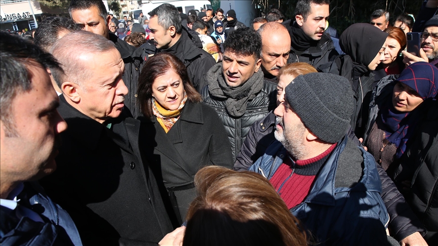 Turkish president continues visits in country's quake-hit provinces