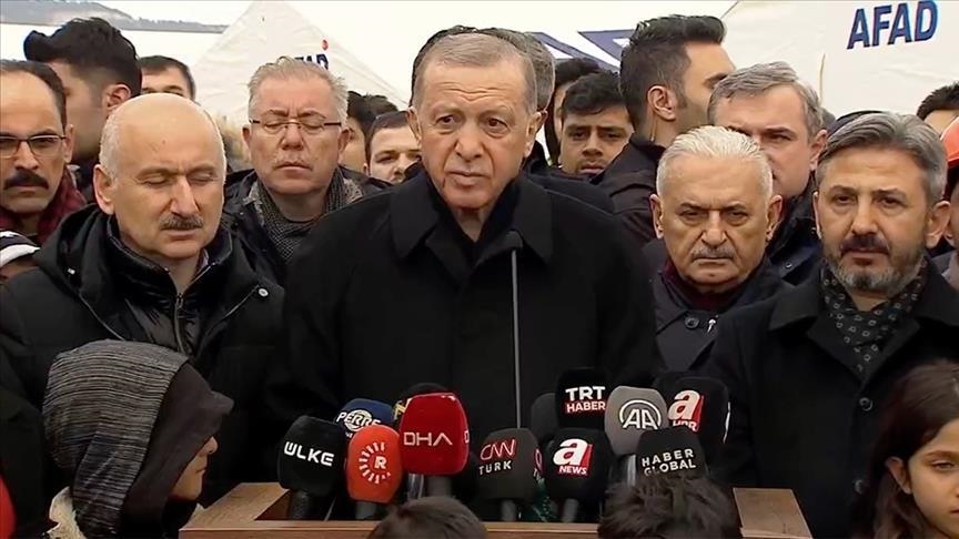Ердоган: „Туркије се соочува со една од најголемите катастрофи во својата историја“