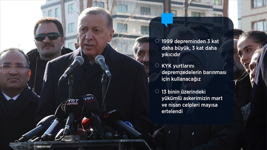 Cumhurbaşkanı Erdoğan: Depremler nedeniyle üniversitelerde uzaktan eğitime geçilecek