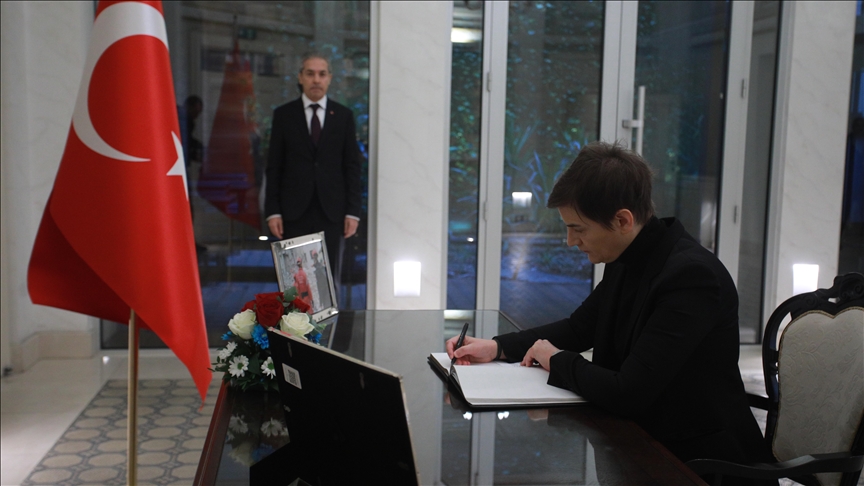Western Balkans leaders sign condolence books at Turkish embassy