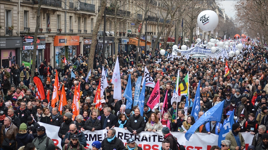 More than 2.5M in France protest controversial pension reforms: Union