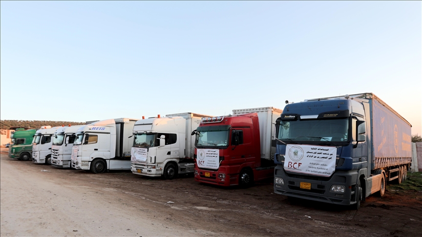 Iraq's Kurdish Regional Government sends humanitarian aid to quake victims in Syria's Afrin Iraq's Kurdish Regional Government sends humanitarian aid to quake victims in Syria's Afrin