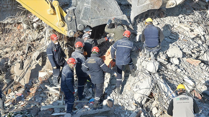 Azerbaycan 728 kişilik arama kurtarma ekibiyle Türkiye'yi yalnız bırakmıyor