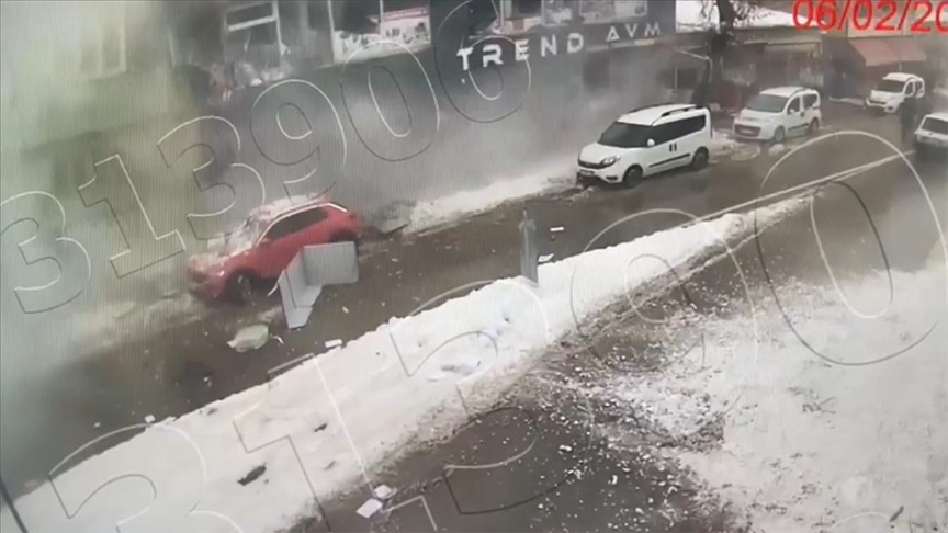 Kahramanmaraş'ın Afşin ilçesinde deprem anının yeni görüntüleri ortaya çıktı