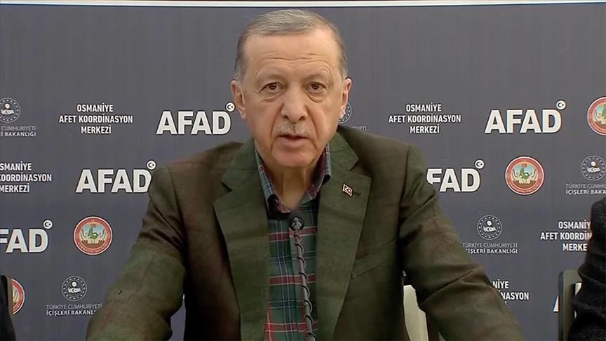أردوغان: قرانا المتضررة ستبنى خلال عام واحد 