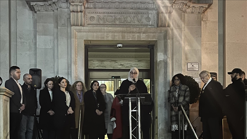 Londoners hold gathering to show solidarity with quake-hit victims in Türkiye, Syria