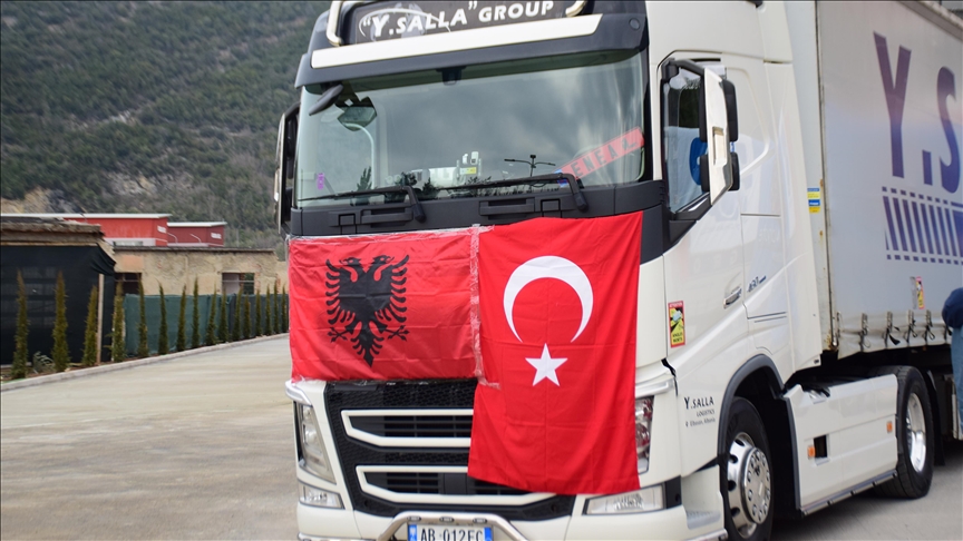 Albania continues to send aid to quake-hit Türkiye