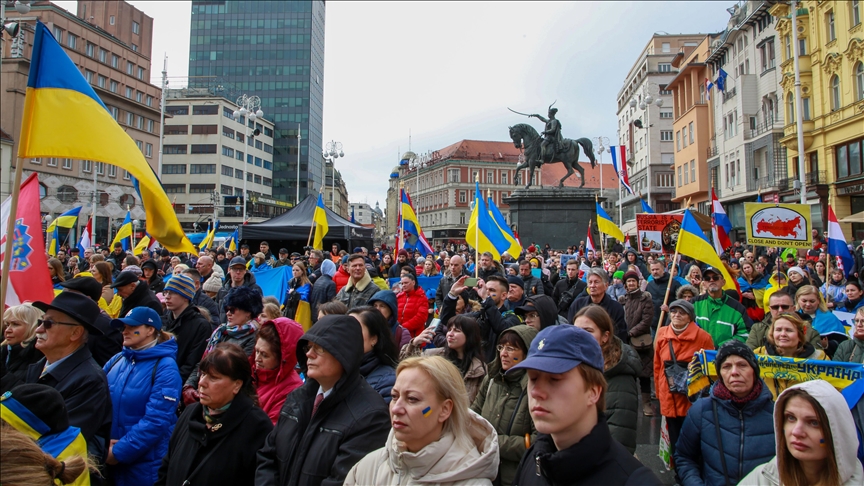 В Хорватии прошла демонстрация в поддержку Украины